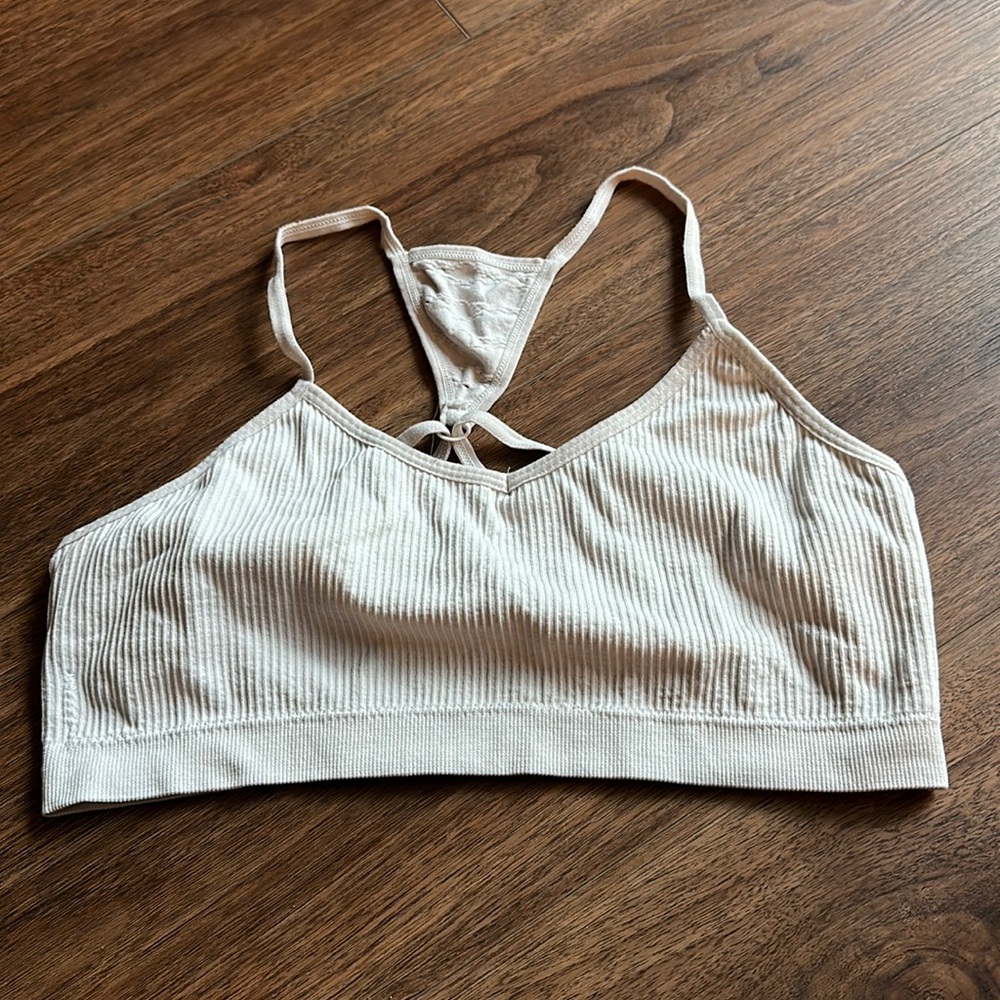 White sports bra